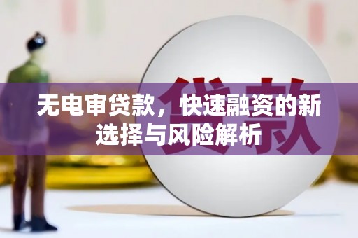 津市无电审贷款，快速融资的新选择与风险解析
