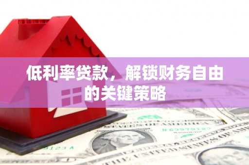 津市低利率贷款，解锁财务自由的关键策略