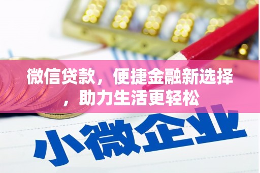 津市微信贷款，便捷金融新选择，助力生活更轻松