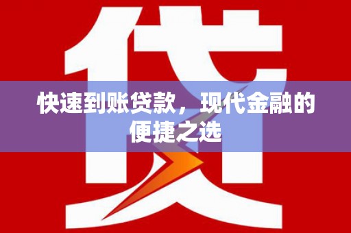 津市快速到账贷款，现代金融的便捷之选