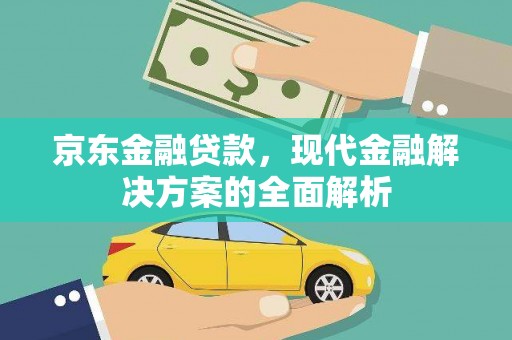 津市京东金融贷款，现代金融解决方案的全面解析